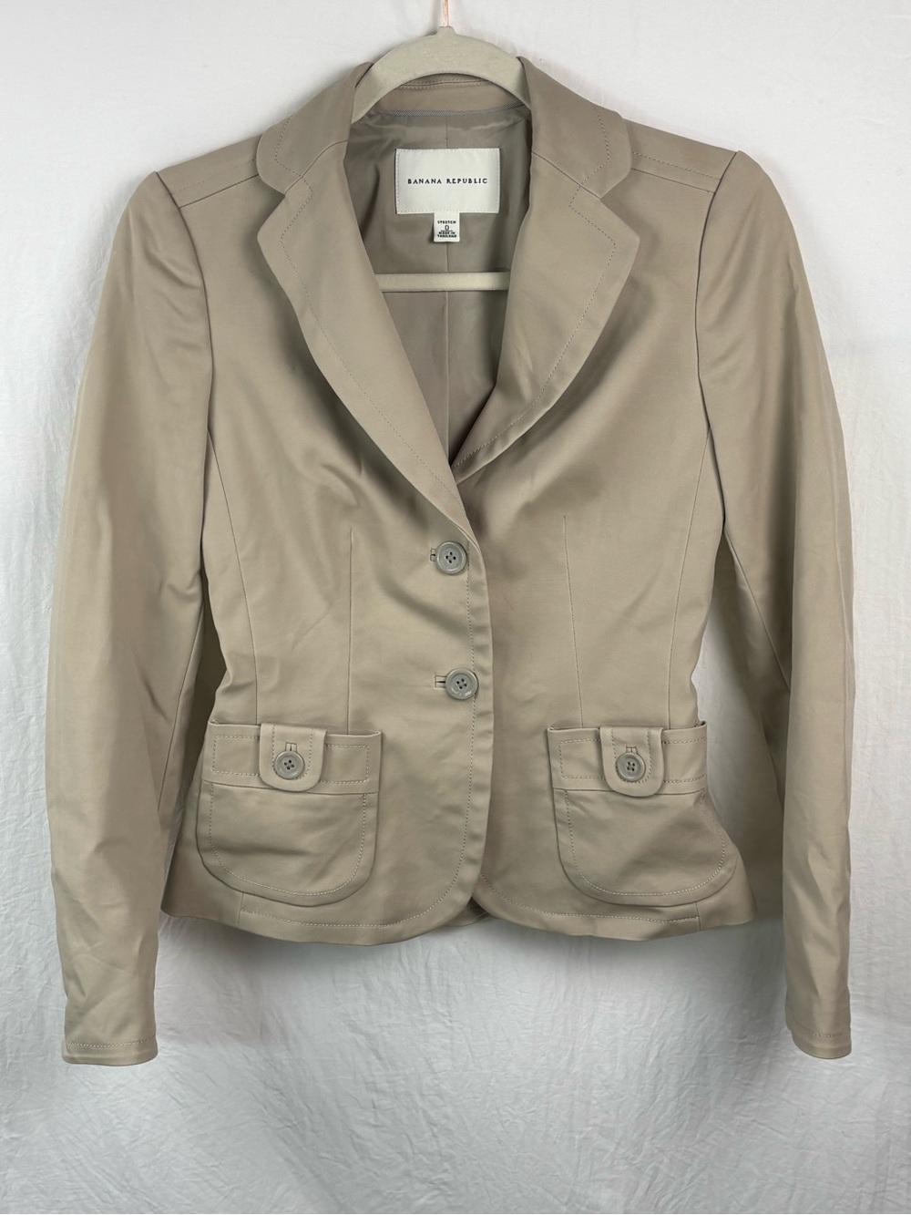 Banana Republic women’s 0 stretch Beige Tailored Women's Blazer Jacket
